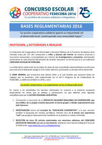 Bases Reglamentarias Concurso Fedecoba 2016