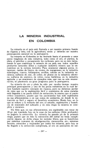 LA MINERIA INDUSTRIAL EN COLOMBIA