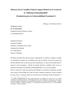 Discurso de la Canciller Federal Angela Merkel - Konrad