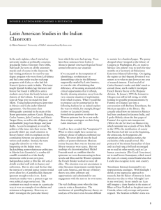 Latin American Studies in the Indian Classroom