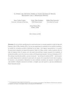 La Subida del Impuesto Sobre el Valor A˜nadido en Espa˜na