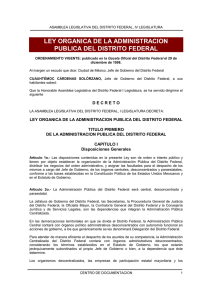 Ley Orgánica de la Administración Pública del Distrito Federal