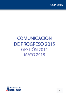 comunicación de progreso 2015