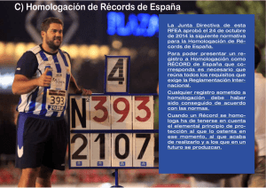 homologación de récords - Real Federación Española de Atletismo