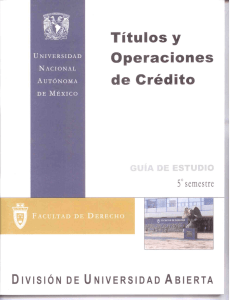 Títulos y Operaciones de Crédito