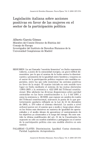 legislación italiana sobre acciones positivas en favor de las mujeres