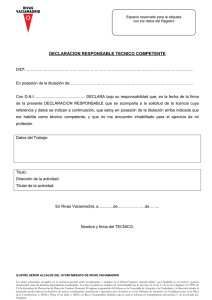 FORMULARIO DECLARACION RESPONSABLE DE TECNICO