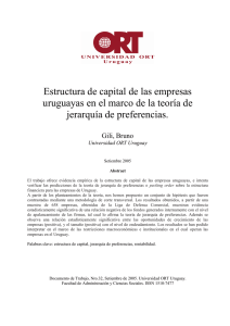 Estructura de capital de las empresas uruguayas en el marco de la