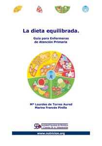 La dieta equilibrada. - Sociedad Española de Dietética y Ciencias
