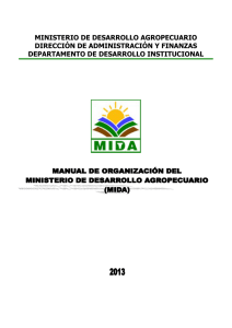 MINISTERIO DE DESARROLLO AGROPECUARIO DIRECCI&Oacute;N DE