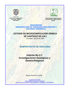 Informe No.2-1 Investigaciones Geológicas y Geomorfológicas