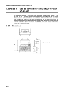 Apéndice 4 Uso de convertidores RS-232C/RS-422A NS