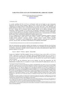 pdf Variantes léxicas en los testimonios del "Libro del Tesoro"