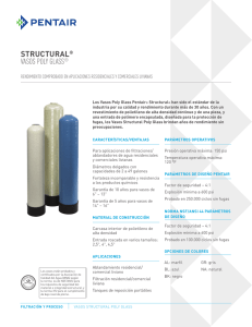 structural® vasos poly glass - Pentair Residential Filtration