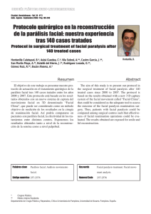 Protocolo quirúrgico en la reconstrucción de la parálisis facial