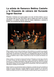 La artista de flamenco Bettina Castaño y la Orquesta de cámara del