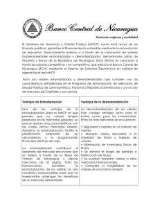 Implementación Valores MHCP - Banco Central de Nicaragua