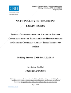 THIRD INVITATION TO BID Bidding Process CNH