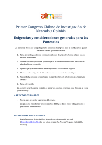 Primer Congreso Chileno de Investigación de Mercado y Opinión