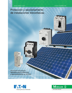 Protección y seccionamiento de instalaciones fotovoltaicas.