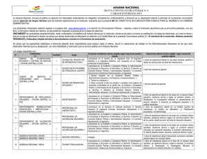 SEXTA CONVOCATORIA PUBLICA A CARGOS