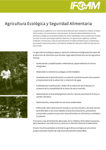 Agricultura Ecológica y Seguridad Alimentaria