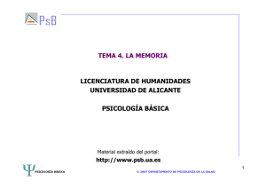 tema 4.la memoria - RUA - Universidad de Alicante