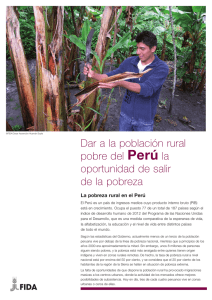 Dar a la población rural pobre del Perú la oportunidad de salir