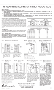 installation instructions for interior prehung doors