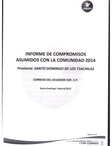 informe de compromisos asumidos con la comunidad 2014