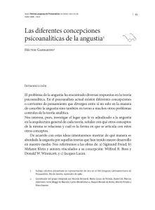 Las diferentes concepciones psicoanalíticas de la angustia1