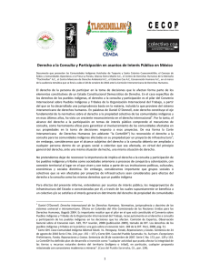 Derecho a la Consulta y Participaci&oacute;n en asuntos de - ESCR-Net