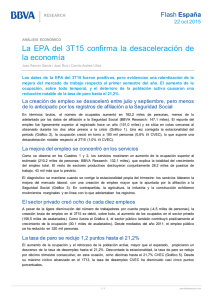 La EPA del 3T15 confirma la desaceleración de la economía