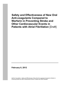 Safety and Effectiveness of New Oral Anti