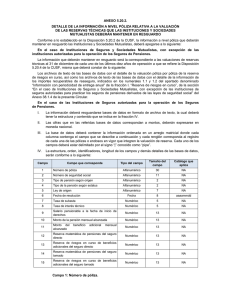 ANEXO 5.20.2. DETALLE DE LA INFORMACIÓN A NIVEL PÓLIZA