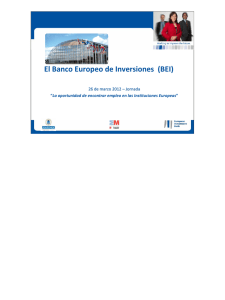 El Banco Europeo de Inversiones (BEI)