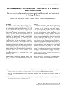 Factores ambientales y genéticos asociados a la esquizofrenia en