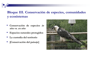 Bloque III. Conservación de especies, comunidades y ecosistemas