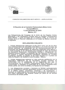 comisión parlamentaria mixta méxico — unión europea