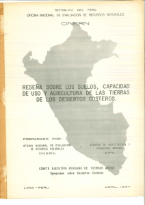 reseñ sobre los suelos, capacidad de uso y agricultura de