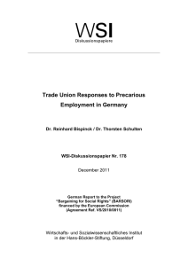 Trade Union Responses to Precarious Employment in Germany