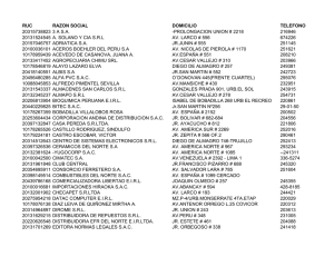 Lista de Proveedores Año 2007 - Universidad Nacional de Trujillo