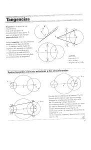 Tangente en un punto de una circunferencia.