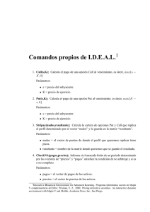 Glosario de comandos del programa informático I.D.E.A.L.