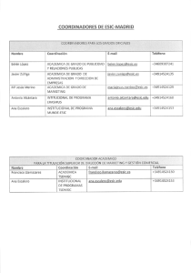 COORDINADORES DE ESIC—MADRID