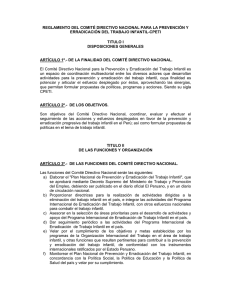 reglamento del comité directivo nacional para la prevención y