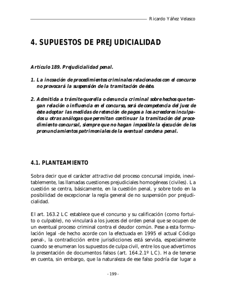 4. Supuestos De Prejudicialidad