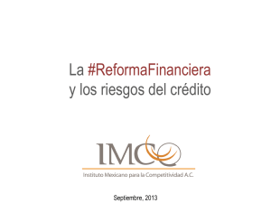 La #ReformaFinanciera y los riesgos del crédito