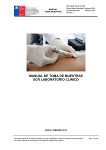 manual de toma de muestras scr laboratorio clinico