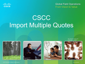 CSCC Import Multiple Quotes